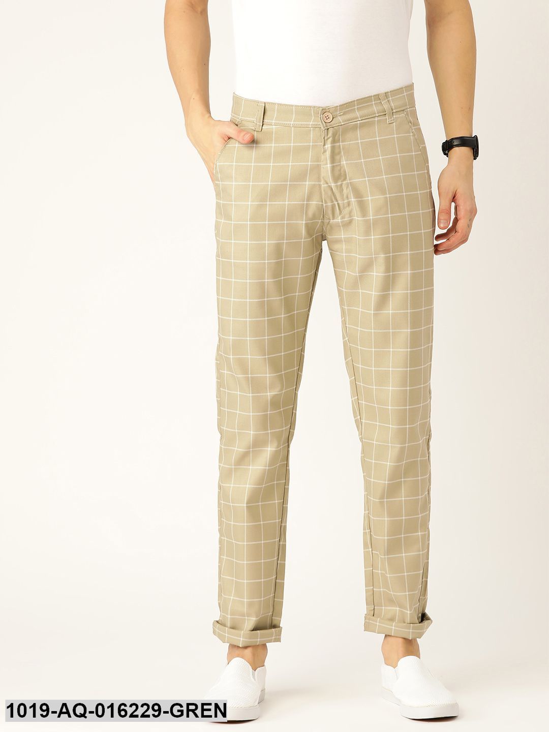 Buy Indian Terrain Mens Slim Fit Casual Trousers ITMTR00409Black30 at  Amazonin