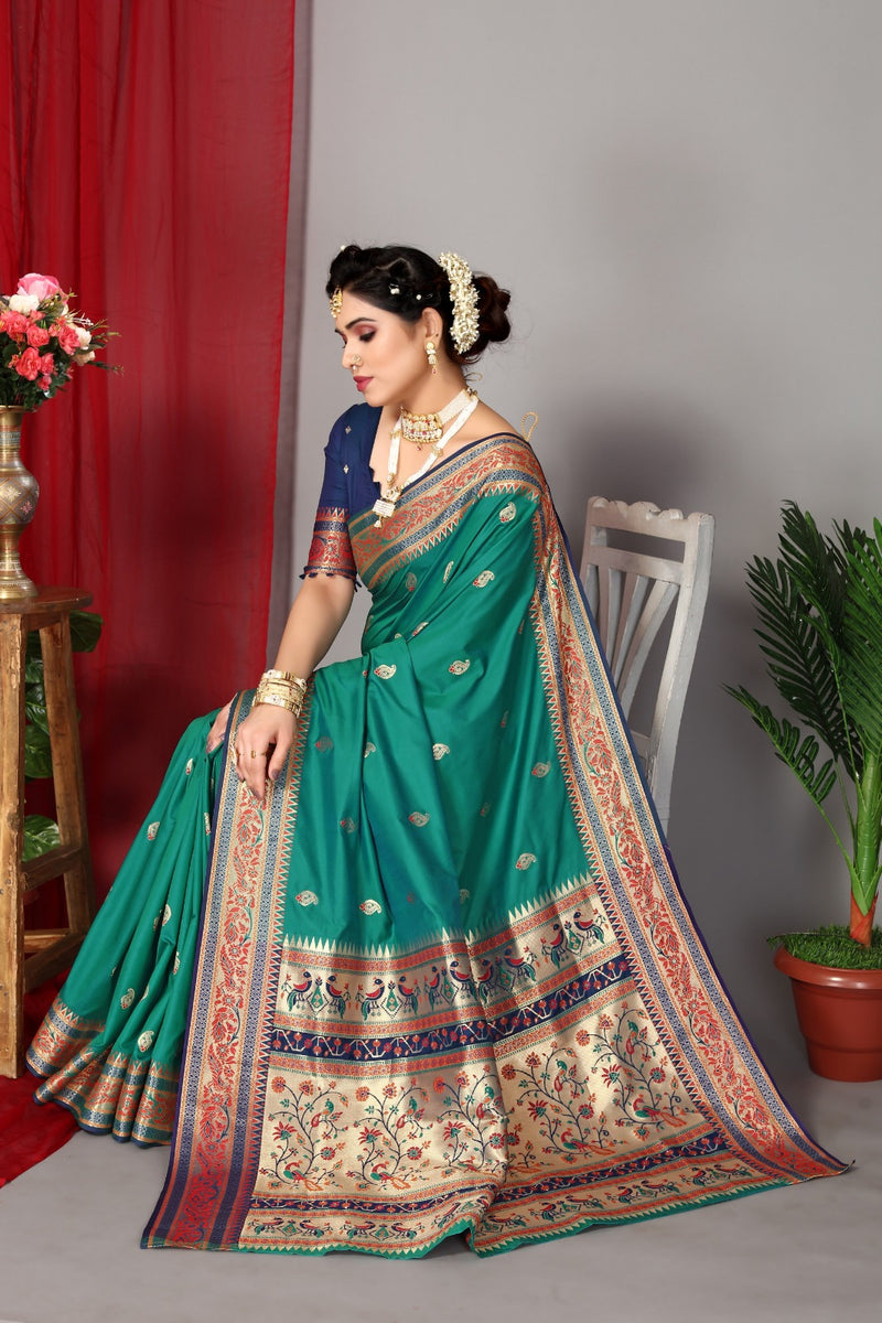 Women's Green Designer Saree Collection - Dwija Fashion – Trendia