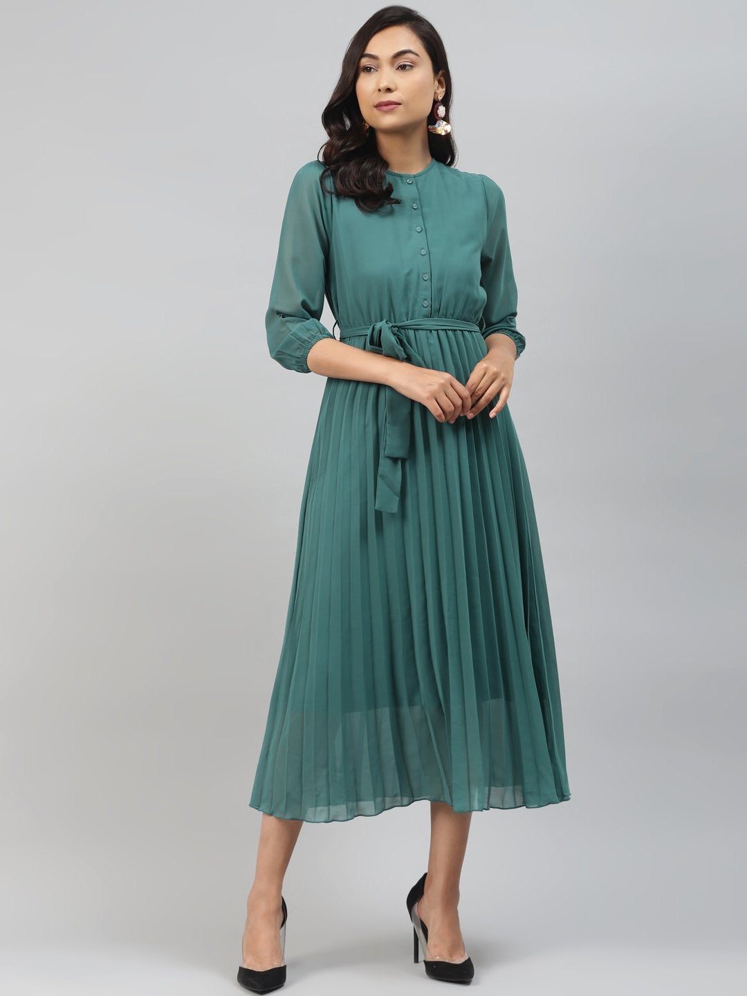 Plain Georgette Stylish Party Wear Long Dress at Rs 750/piece in