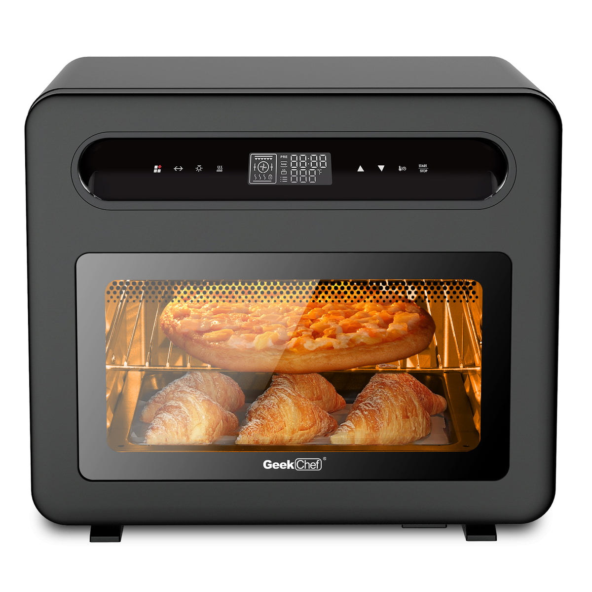 Toaster 4 Slice, Geek Chef Stainless Steel Extra-Wide Slot Toaster with Dual Control Panels of Bagel/Defrost/Cancel functi.