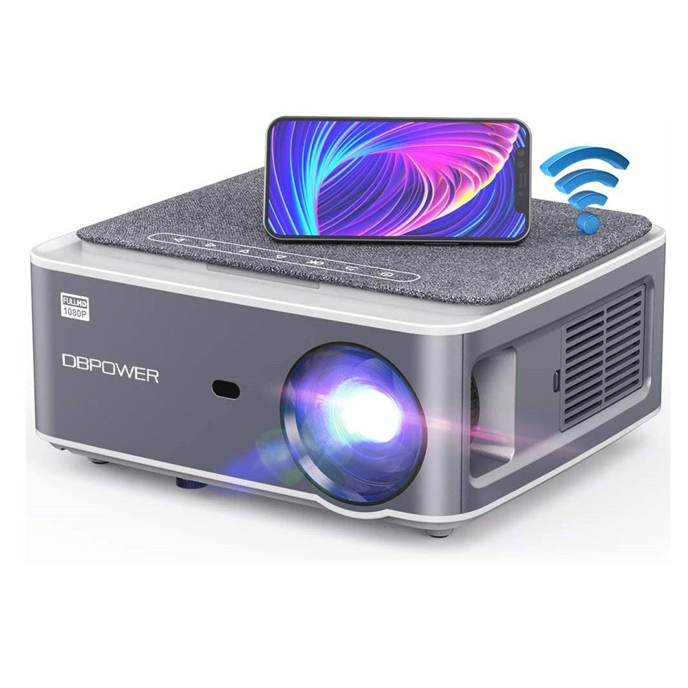 FUDONI Projector with Screen, 5G WiFi and Bluetooth, 12000L Outdoor Mo