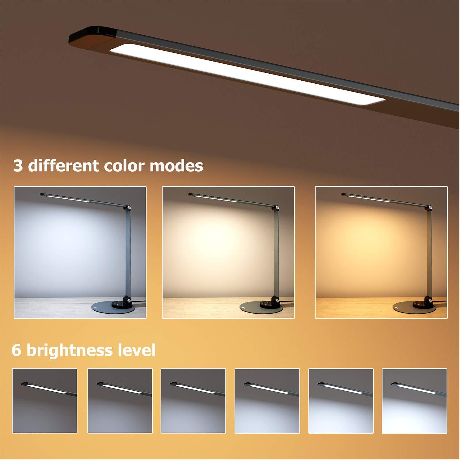 taotronics aluminum alloy dimmable led desk lamp