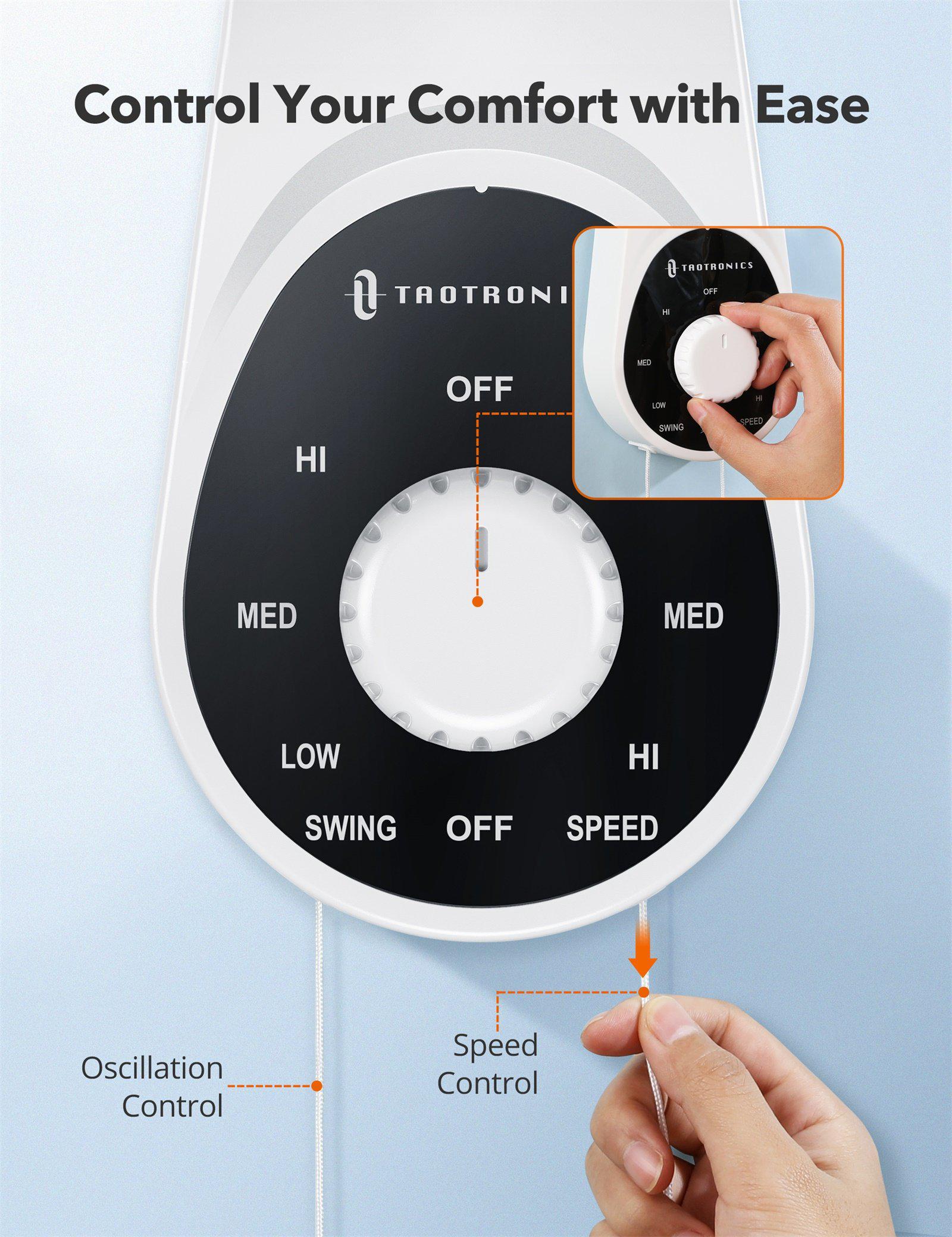 16" High Velocity Wall Mount Fan with 5 Blades, 3 Speeds, 90° Oscillat