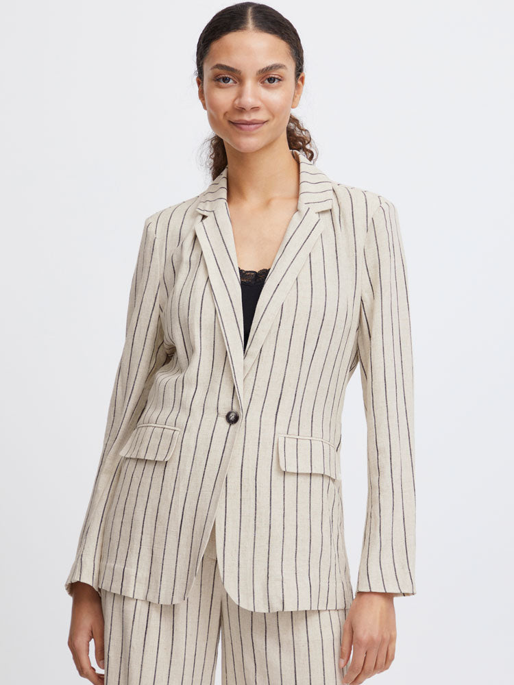 Image of B Young ByJohanna Linen Blazer