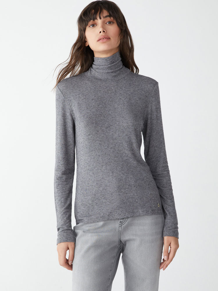 Image of iBlues Zina Roll Neck Top Grey