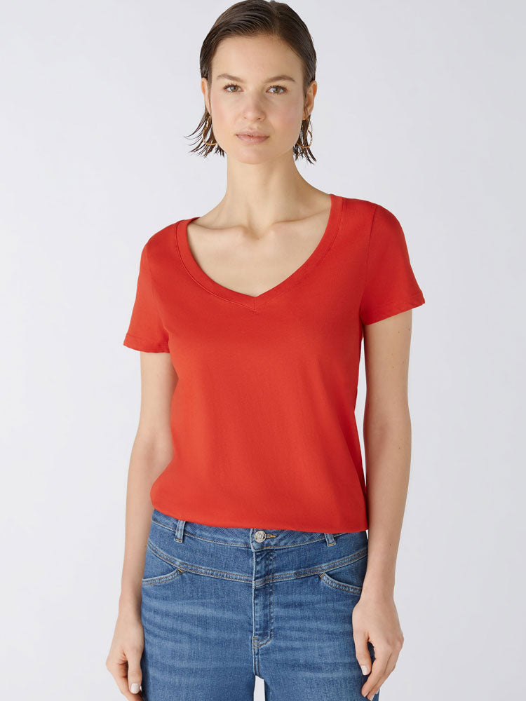 Image of Oui Carli T-Shirt Aura Orange