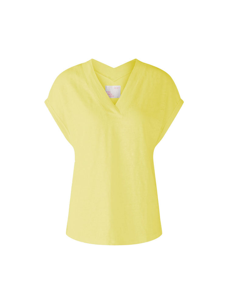 Image of Oui Linen Top Yellow
