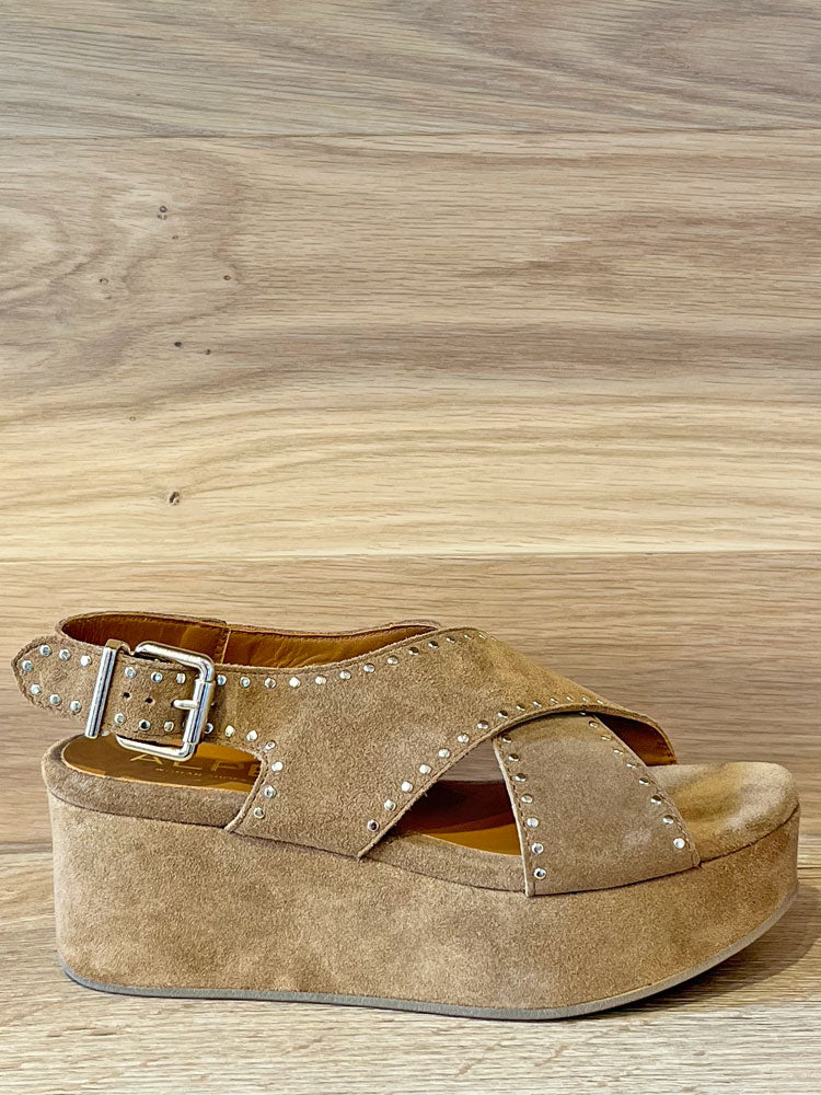 Image of Alpe Cross Strap Sandals Tan