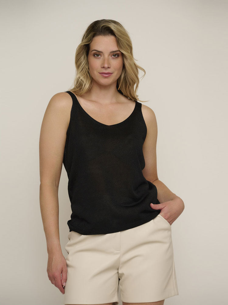 Image of Rino & Pelle Knitted Cami Black