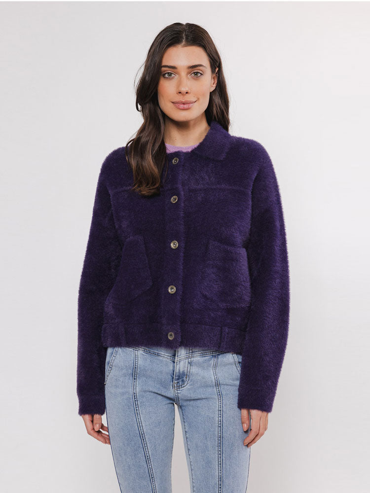 Image of Rino & Pelle Bubbly Boxy Jacket Eggplant