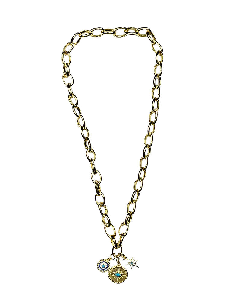 Image of Ashiana Elise Eye Necklace Gold