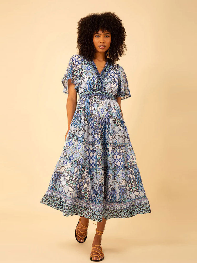 Image of Hale Bob Leia Dress Blue