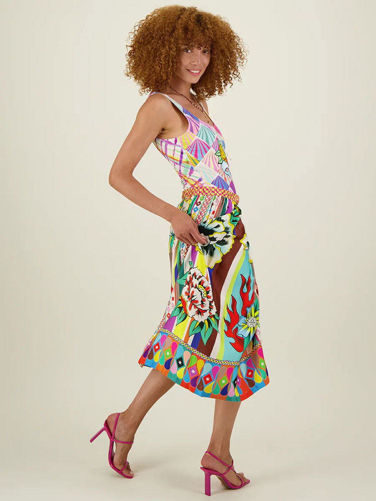 Image of Me369 Vanessa Printed Midi Skirt