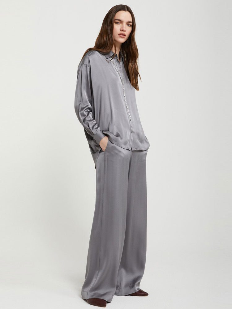 Image of Ottod'Ame Viscose Trousers Grey