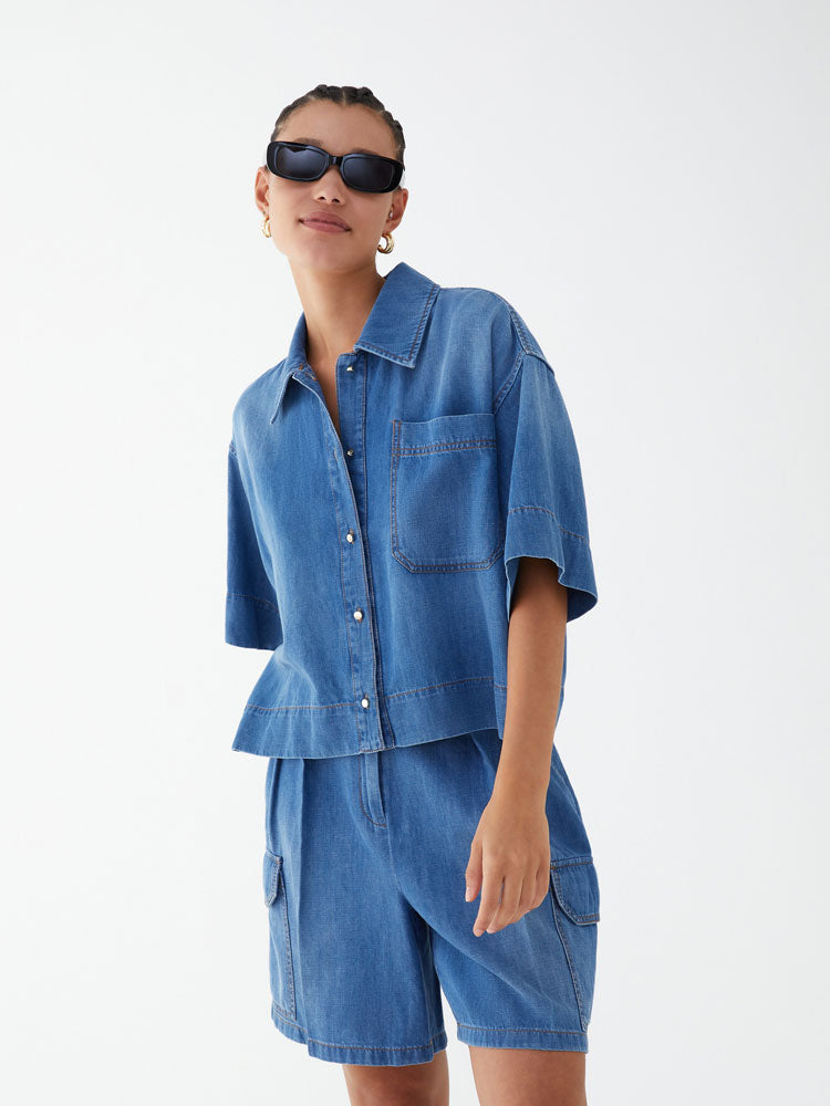 Image of iBlues Elenice Denim Shirt