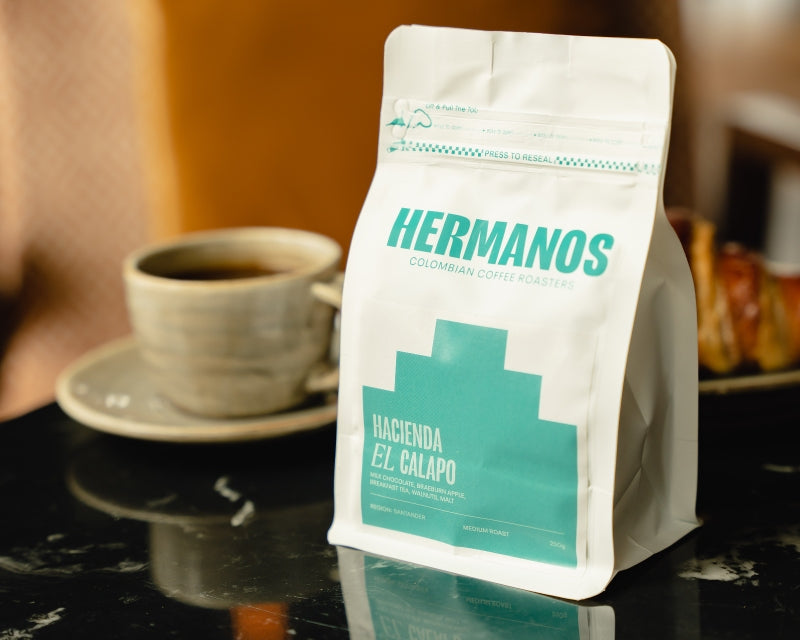 Hermanos Colombian Coffee Roasters coffee bag