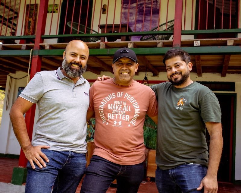 The three founders of Hermanos Colombian Coffee Roasters