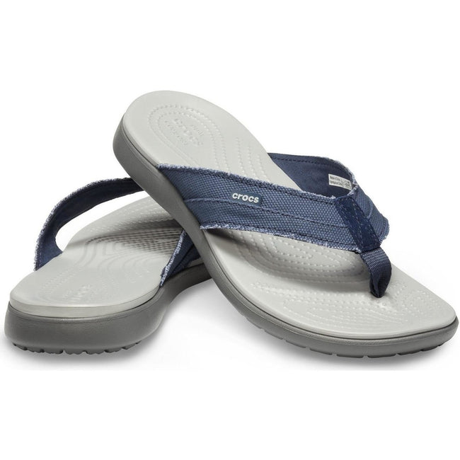 crocs men's santa cruz canvas flip flop