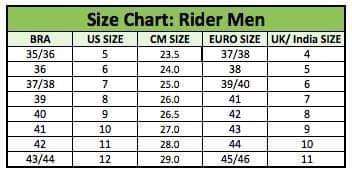 size chart in euro