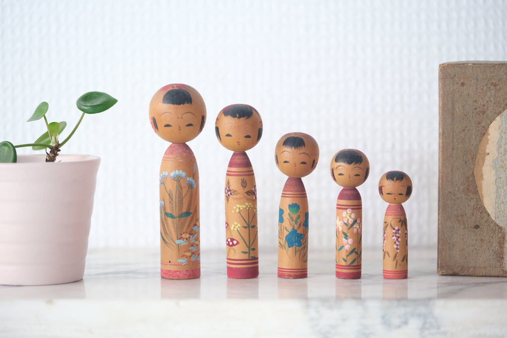 Mini set lettres Kokeshi