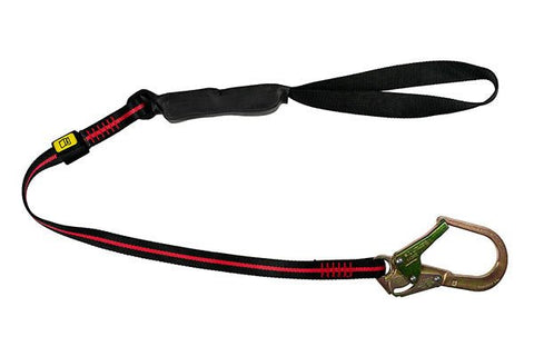 Restraint Lanyard with Karabiner & Scaffold Hook (1m, 1.5m or 2m