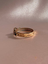 Load image into Gallery viewer, Antique 14k Enamel Mano Gimmal Ring

