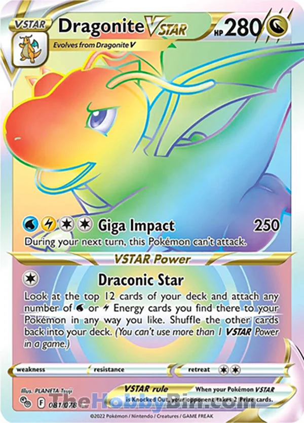 Dragonite VSTAR #081 Secret Rare Pokemon Go