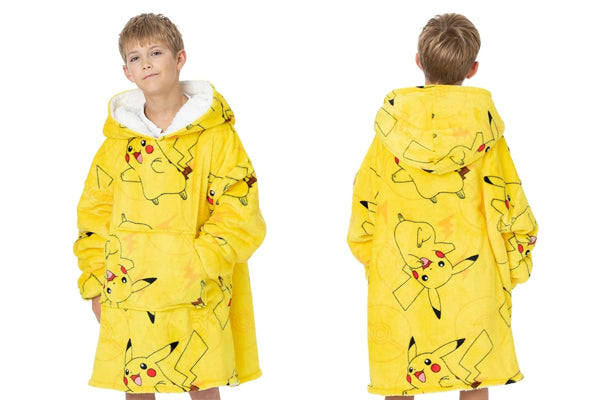 Pokemon Kids Oversized Blanket Pikachu Hoodie