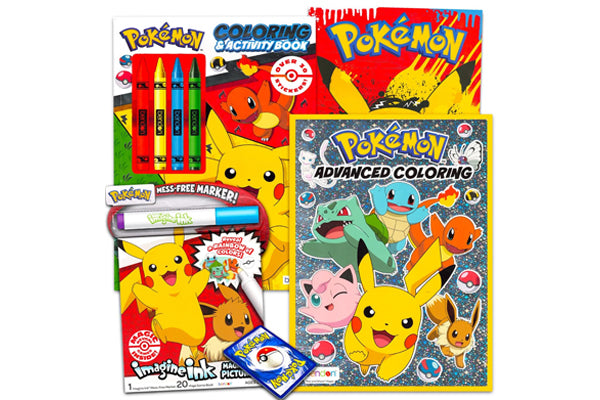 Pokemon Coloring Book Super Set for Kids - Bundle with 3 Pokemon Activity  Books with Stickers, Games, Puzzles, More | Pokemon Gifts for Boys