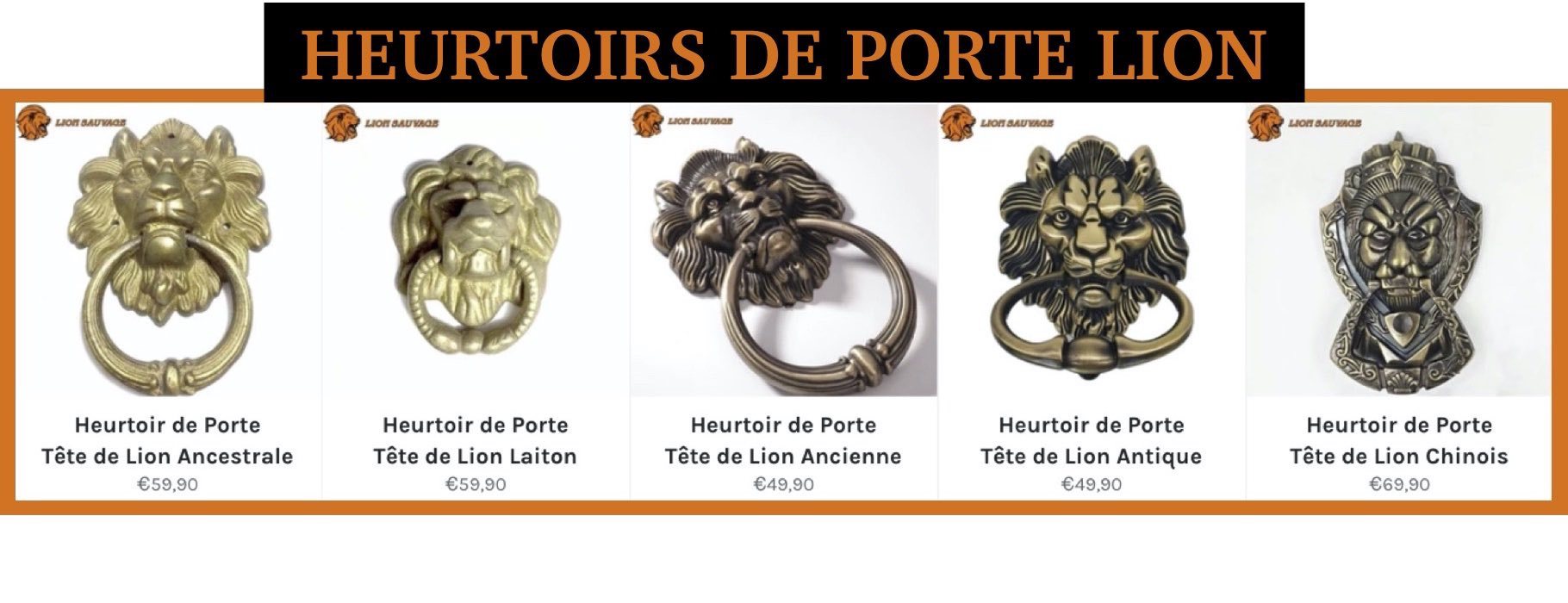 Heurtoirs Porte Lion 