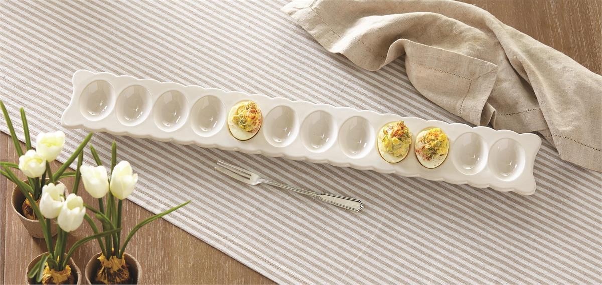 View Mud Pie - Scallop Deviled Egg Tray Set