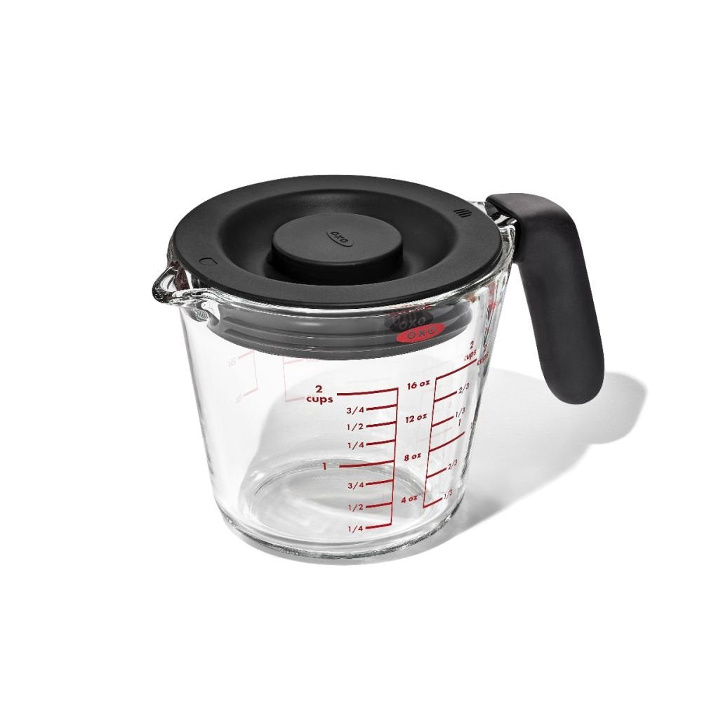 View OXO - Glass Measuring Cup with Lid, 2 Cups