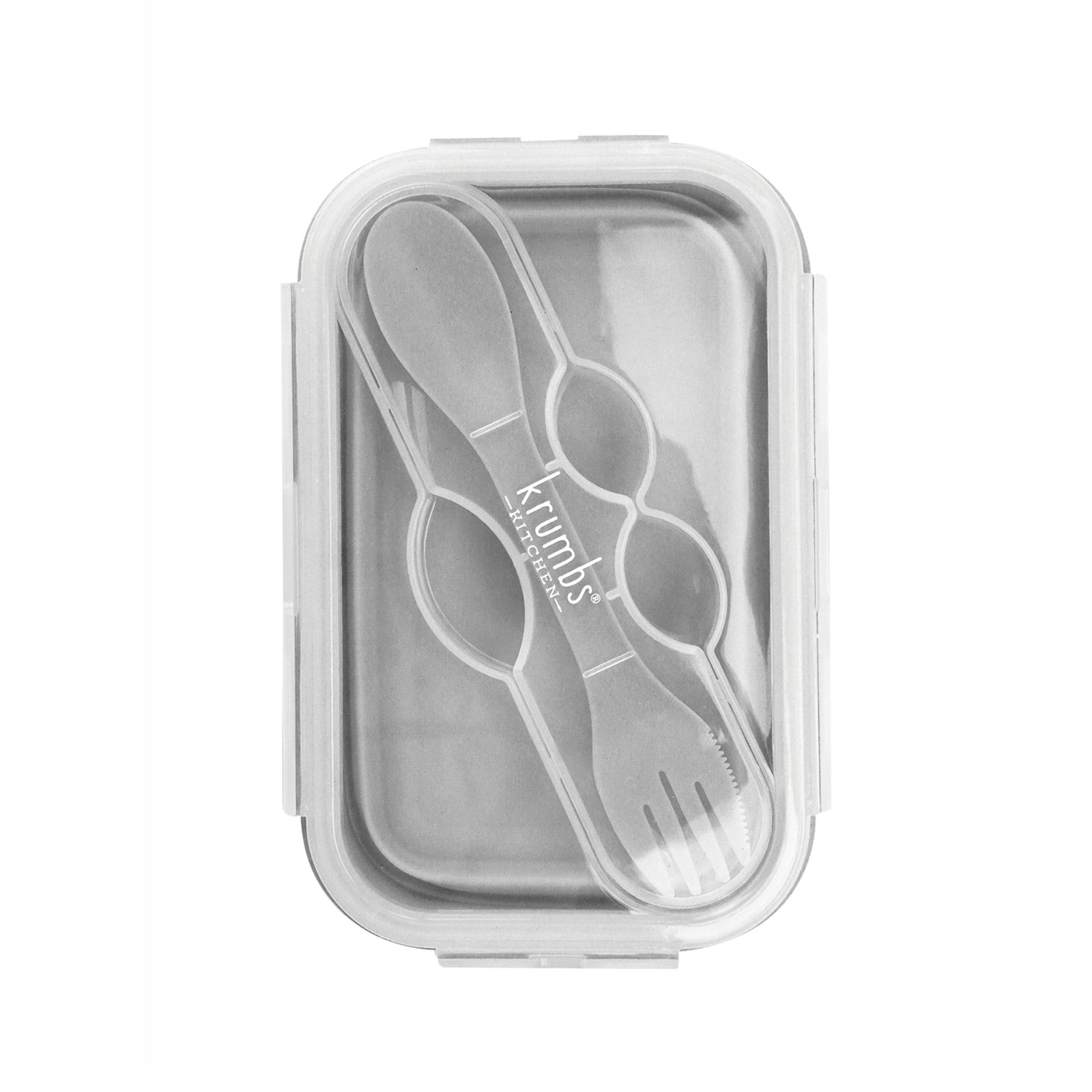 View Krumbs Kitchen - Essentials Silicone Lunch Container - Grey
