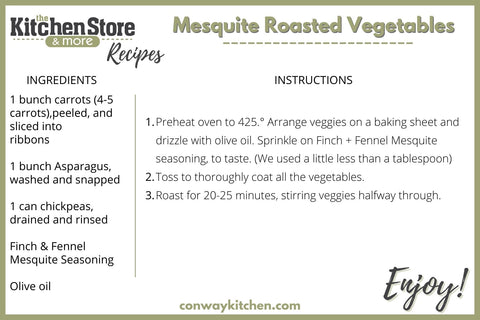 Recipe card for the Mesquite Roasted Vegetables recipe