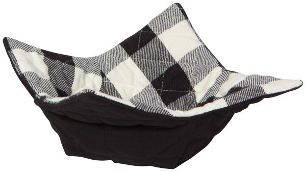 View Now Designs - Black Check Bowl Cozy