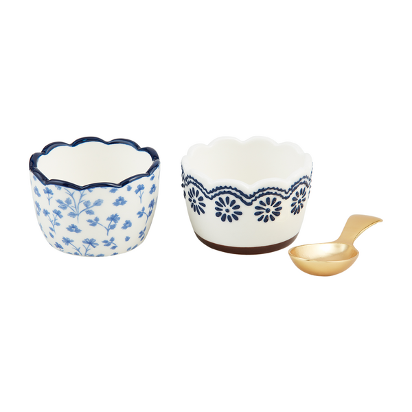 View Mud Pie - Blue Floral Tidbit Set - Blue