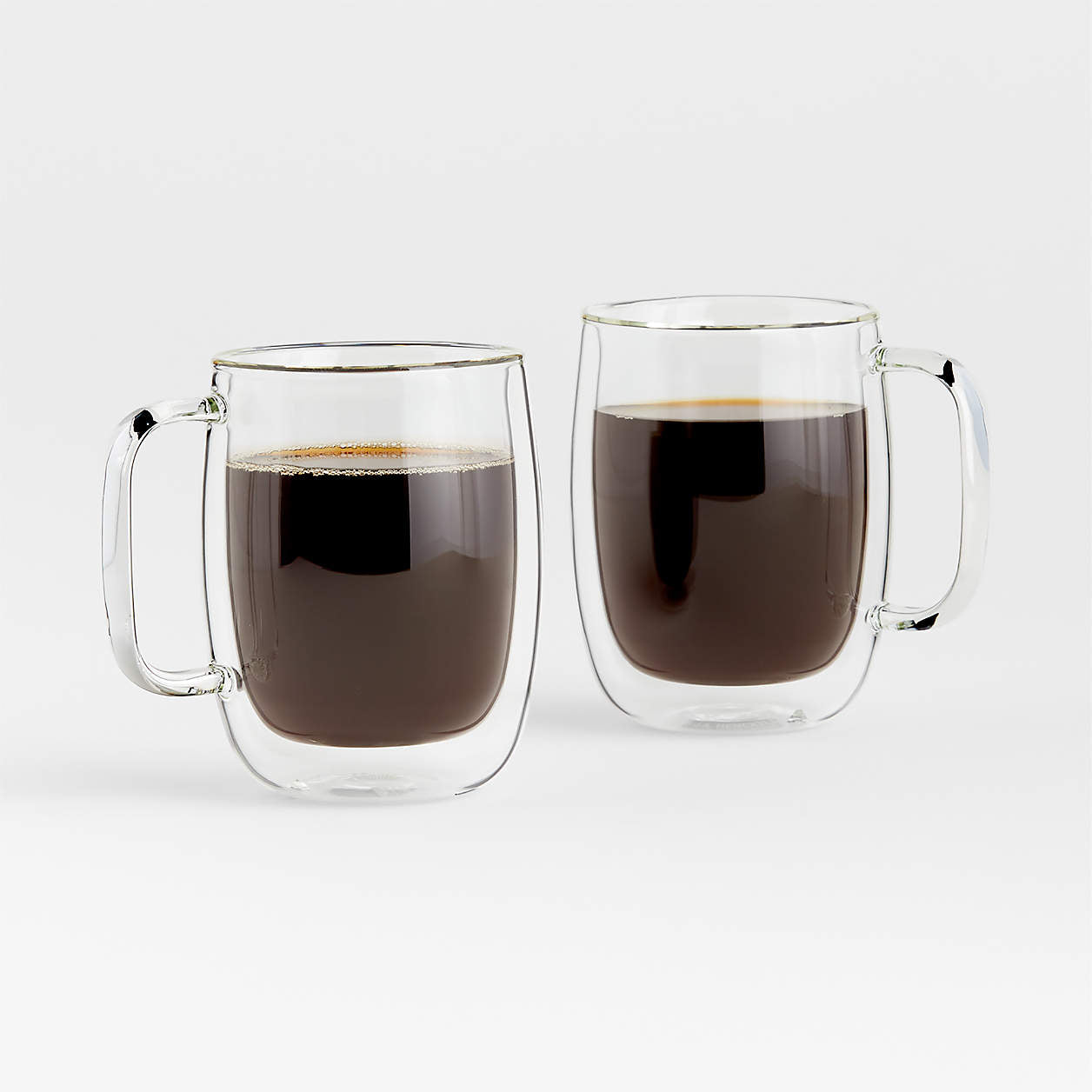 View Sorrento - Double-Wall Glass Coffee Mug Set of 4