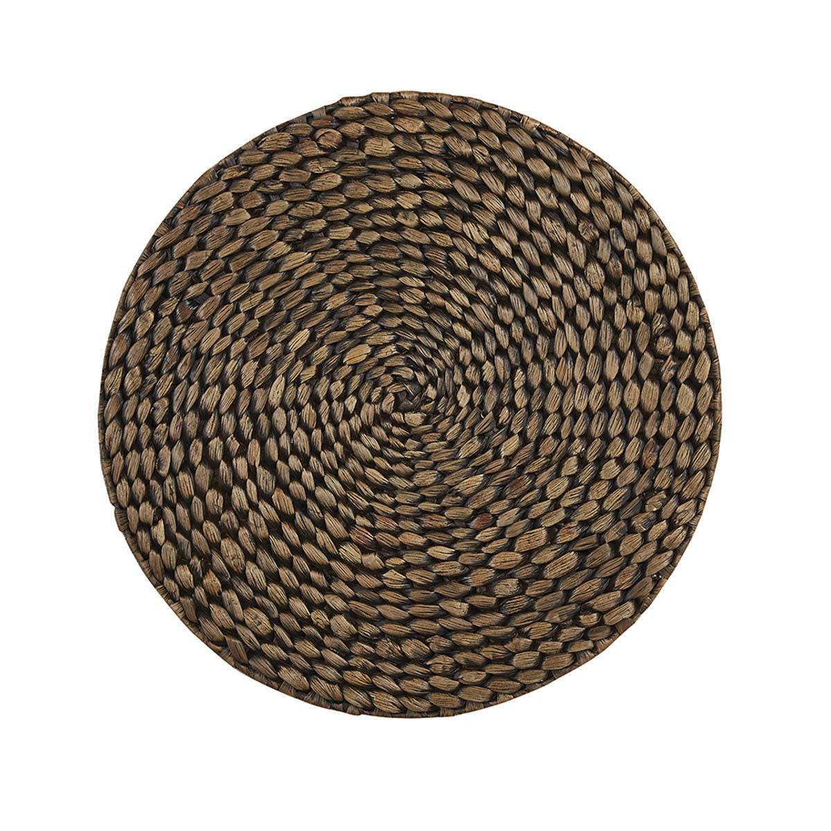View Split P - Braided Hyacinth Round Placemat - Brown