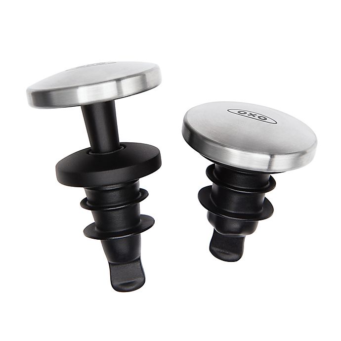 View OXO - Steel Spill-Proof Wine Bottle Stoppers