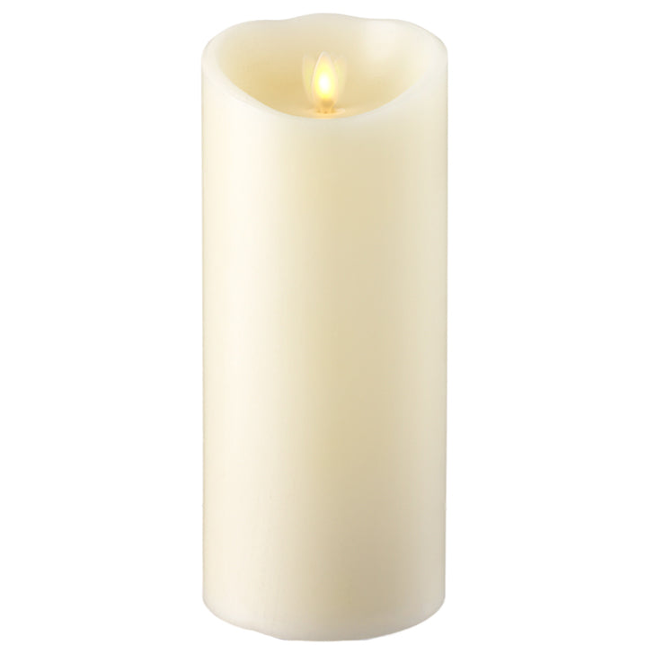 View RAZ Imports - Moving Flame Ivory Pillar Candle - Large