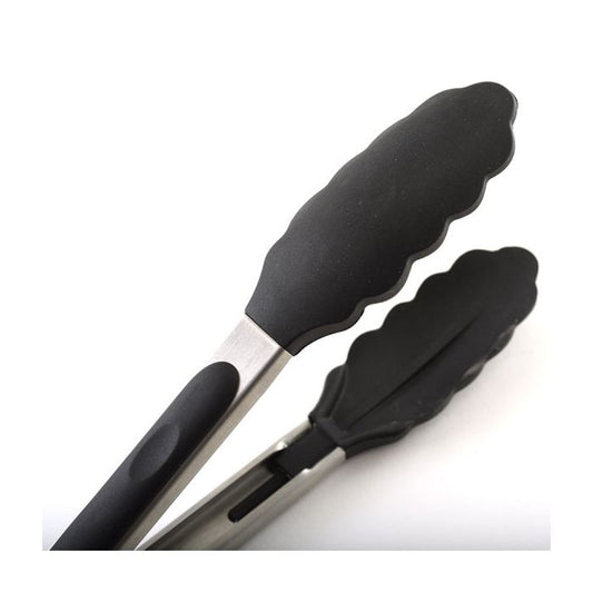 ENDURANCE® SQUARE TIP SILICONE TONGS – BLACK — Kiss the Cook Wimberley