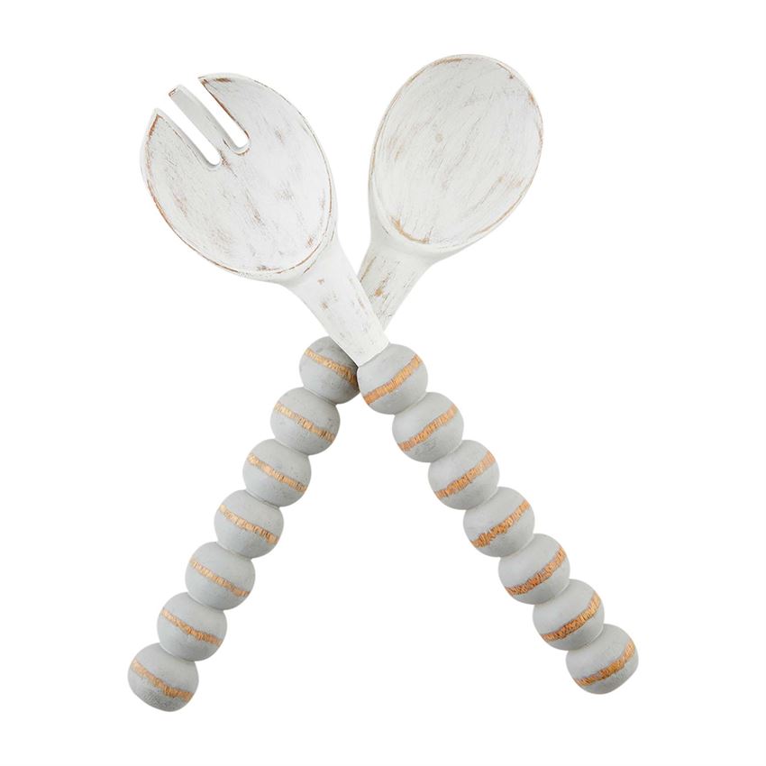 View Mud Pie - Beaded Serving Utensils - Grey and White