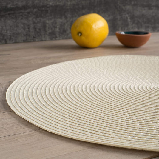 Creative Co-op Braided Jute Pet Dish, Natural Mat