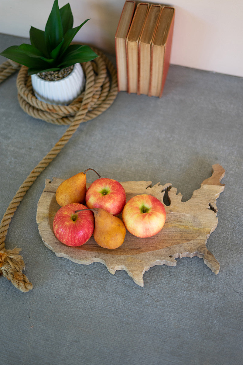 View Kalalou - Carved Wood USA Platter