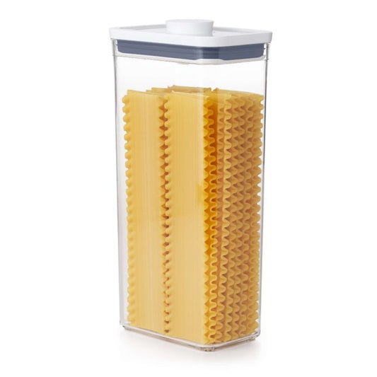 OXO Good Grips 1.1 Qt. Clear Square SAN Plastic Food Storage Container with  Stainless Steel POP Lid