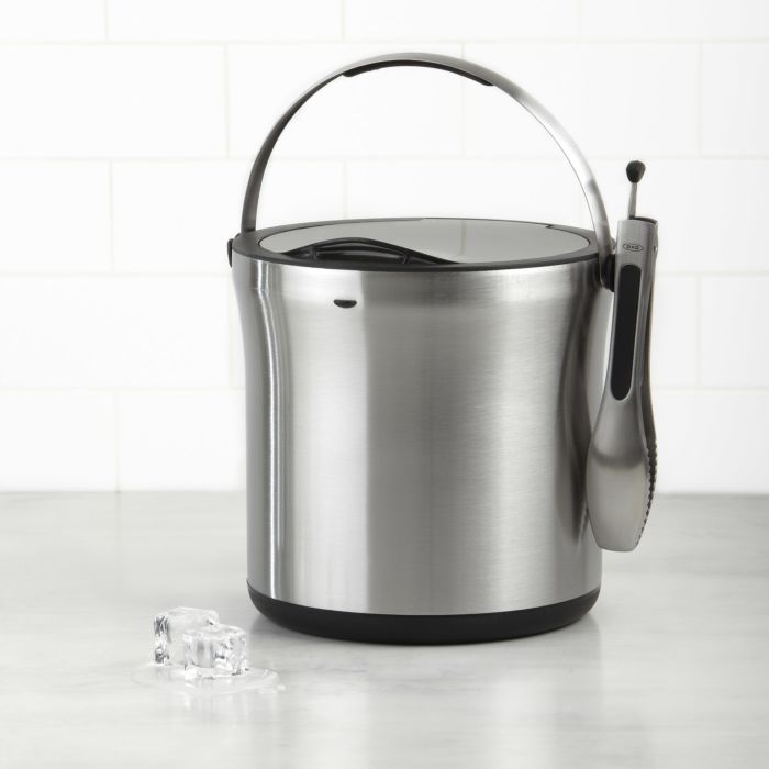View OXO - Stainless Steel Ice Bucket & Tong Set