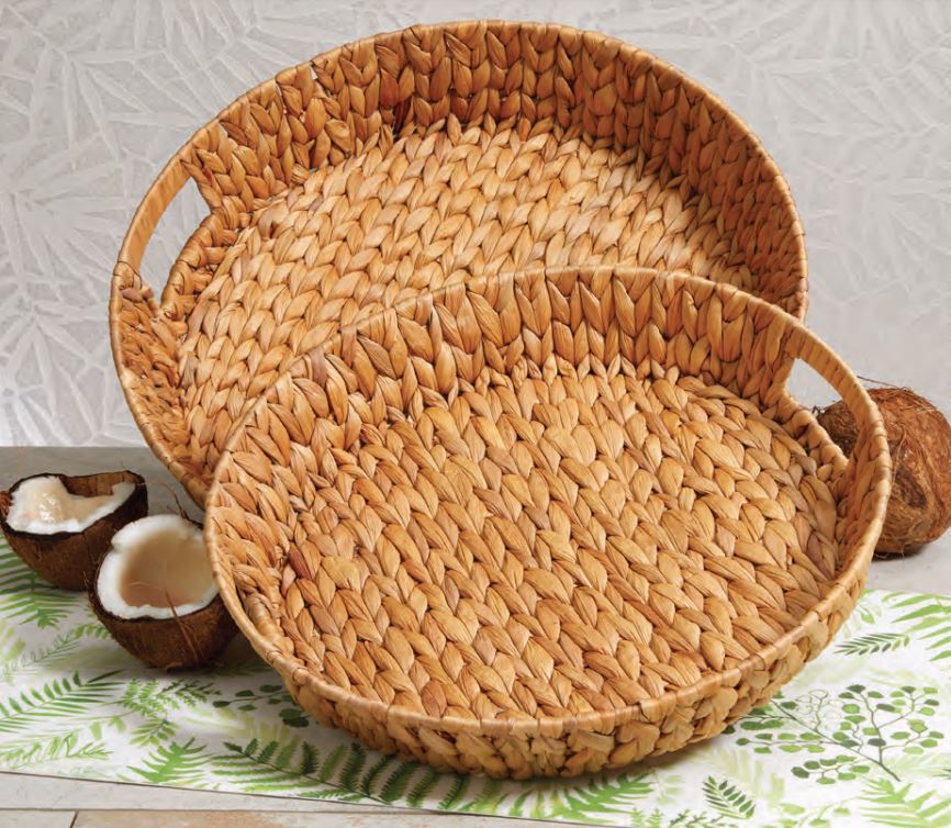 View Tableau - Hyacinth Basket Serving Tray - Large