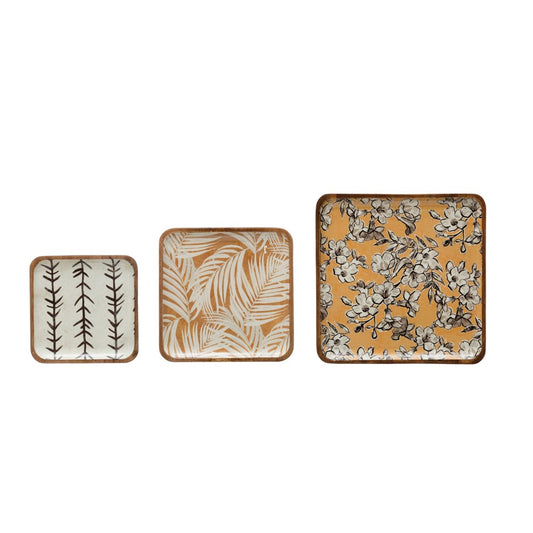 Sullivans - Wooden Floral Line Art Tray – Kitchen Store & More