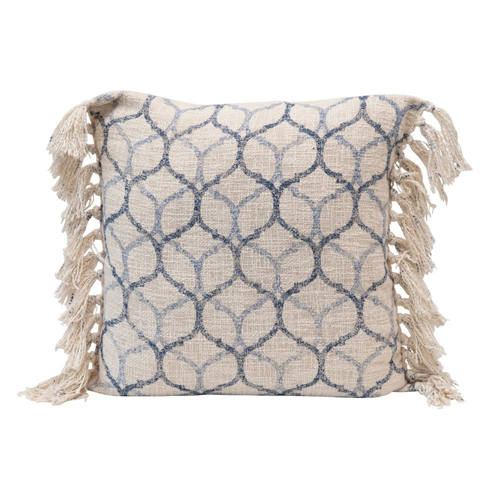 View Creative Co-op - Patterned Pillow With Tassels