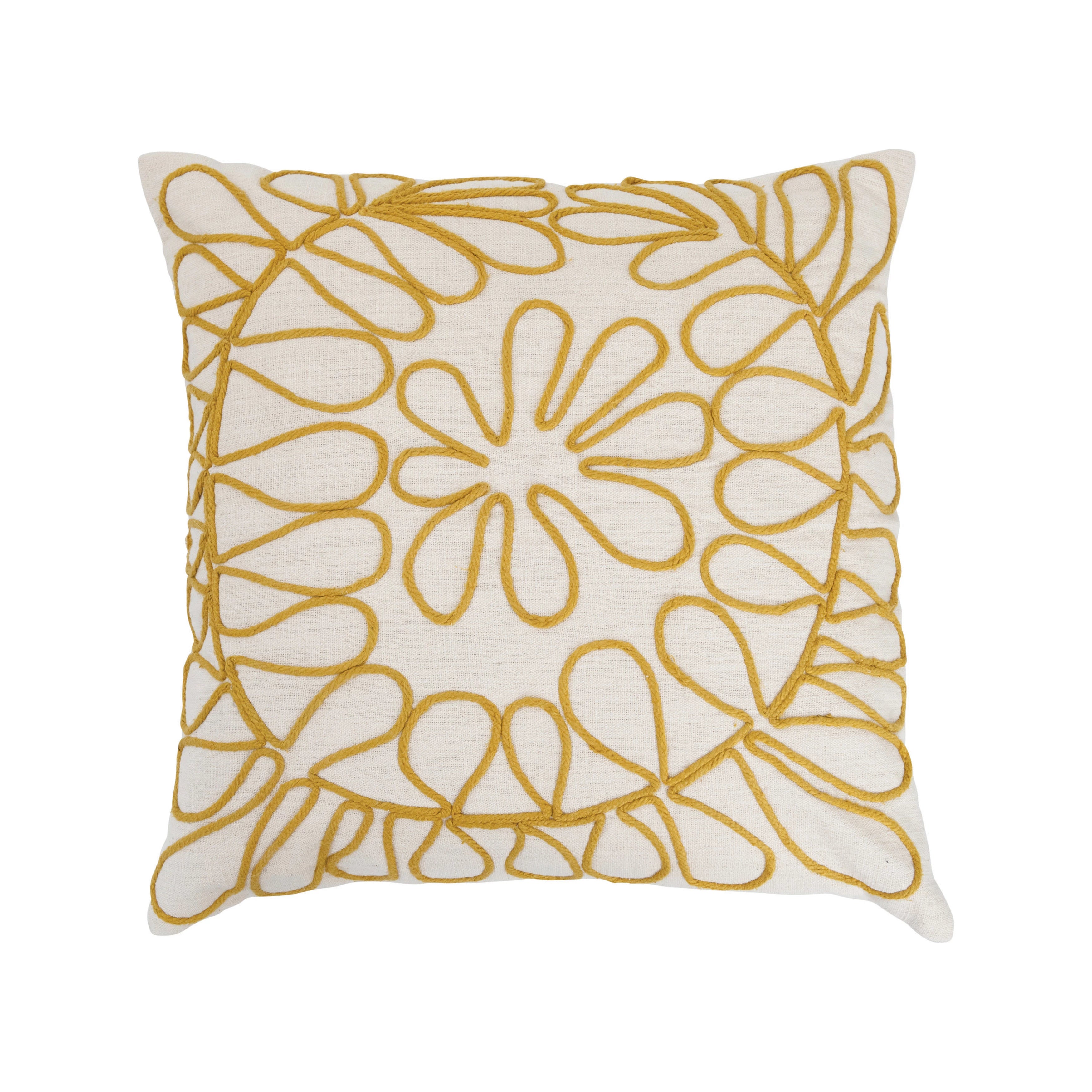 View Creative Co-op -  Embroidered Slub Pillow